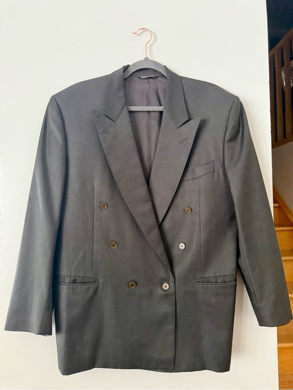 Vintage Canali Blazer - Model 12511/24 - Charcoal Wool & Silk - Made in Italy